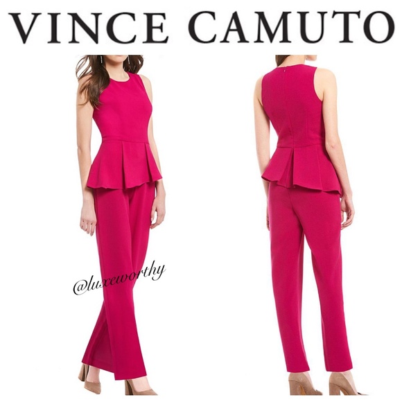 vince camuto peplum jumpsuit